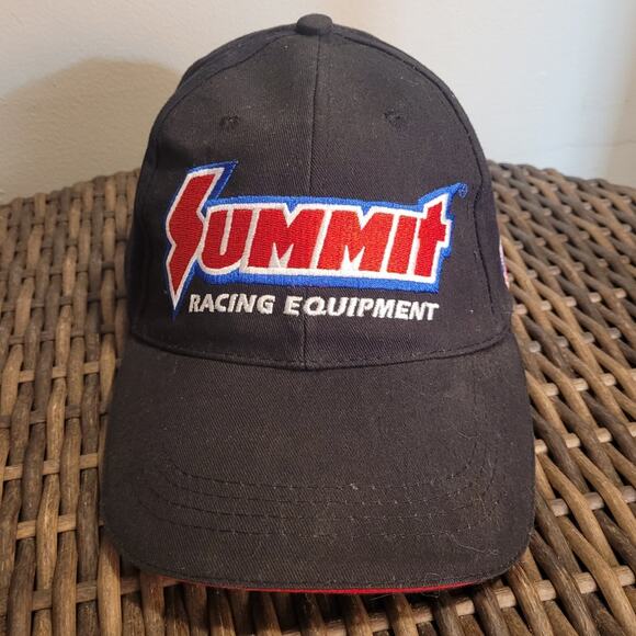 Summit Racing Equipment Black Baseball Cap OS Adjustable 100% Cotton Dad Gift - Picture 1 of 6